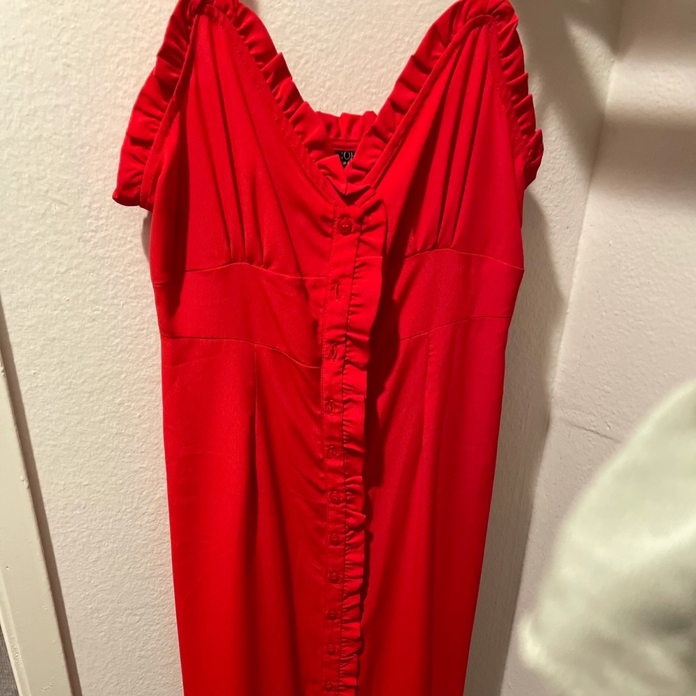 Red Topshop MIDI. Size 4